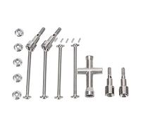 Gucagle Kit de Mise à Niveau en Acier Avant et arrière pour Arbre de Transmission de Voiture RC, Force motrice Stable et puissante pour Voitures SCY 1/16 16103 16201 16101 16102 Pro RC,