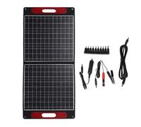 Gucagle Kit de Panneau Solaire Pliable Portable 100 W, Chargeur Solaire monocristallin pour Camping en Plein air, Camping-Car, Bateau, Voyage, matériau ETFE léger et Durable, 46,1 x 19 x