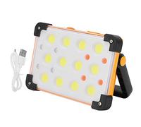 Gucagle Lampes de travail LED solaires 100 W, rechargeables par USB, 4 modes d'éclairage, portables, anti-poussière, résistantes aux chocs, outils d'éclairage extérieur pour le camping,