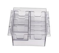 Gucagle Limit Peigne Boîte de Rangement Tondeuse à Cheveux Positionnement Étrier Peigne Partition Organisateur Cas Transparent Gris Plastique Grande Capacité pour Coiffeurs Salons de