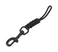 Gucagle Longe de plongée avec Clip tissé à la Main, Sangle Anti-Perte, Corde de sécurité sous-Marine, Clip en Acier Inoxydable pour la plongée sous-Marine, la plongée en apnée, Les Sports (Noire)