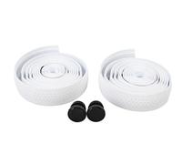 Gucagle Lot de 2 Bandes de Guidon de vélo en Silicone antidérapantes Absorbant la Transpiration et Absorbant Les Chocs, poignée Confortable pour vélos de Route, VTT, Noir (Blanc, avec Fond Blanc)