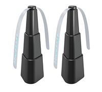 Gucagle Lot de 2 ventilateurs anti-mouches rétractables, ventilateur portable anti-insectes avec lames holographiques pour terrasses extérieures, cafés, barbecues, restaurants, (2 paquets)