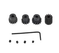Gucagle Lot de 4 pignons de Moteur M1 5 mm en Acier allié Chrome-molybdène Haute résistance 12T 13T 14T 15T Dents pour Voiture télécommandée 1/8 RC SC Truck Truck Truggy Noir