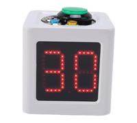 Gucagle Minuterie cubique à 4 côtés fonctionnant avec Piles, Compte à rebours précis en Secondes pour la Course de Poker d'échecs, ABS Multifonctionnel Portable Professionnel (Blanche)