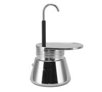 Gucagle Moka Pot Cafetière italienne en acier inoxydable pour cuisinière, machine à expresso, grande capacité, portable, légère, design compact pour un usage domestique, camping, voyage,