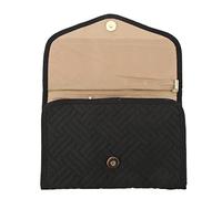 Gucagle Organisateur de Bijoux de Voyage, Sac à roulettes, Doux et Durable, Conception Multi-espaces pour Colliers, Boucles d'oreilles, bagues, Parfait pour Les Voyages d'affaires, Les (Noire)