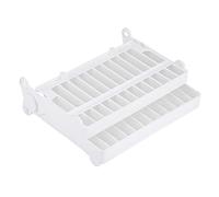 Gucagle Organisateur de Support de séchage d'assiette à Vaisselle Pliable, Support de Rangement réglable Multifonctionnel pour Bar de Cuisine, Plastique ABS Blanc 17.8x14.5x3.5cm
