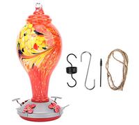 Gucagle Peinture colorée Verre mangeoire pour Oiseaux Jardin Cour extérieure colibris Outil d'alimentation en Eau (T1)