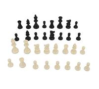 Gucagle Pièces d'échecs Uniquement pièces de Figurine d'échecs de Remplacement matériau PP Solide Hauteur 75 mm Roi Reine évêque Cheval château pion pour fête Camping détente Ensemble de