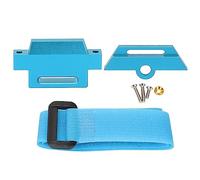 Gucagle Plaque de Batterie de Voiture RC, Support de Batterie en Alliage d'aluminium avec Sangle pour châssis Traxxas 1/10 Slash 2WD 5822 5822A, Durable, léger, Robuste, Gestion sécurisée (Bleue)