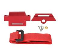 Gucagle Plaque de Batterie de Voiture RC, Support de Batterie en Alliage d'aluminium avec Sangle pour châssis Traxxas 1/10 Slash 2WD 5822 5822A, Durable, léger, Robuste, Gestion sécurisée (Rouge)
