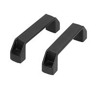 Gucagle Poignée d'armoire en alliage d'aluminium noire, poignée de traction rectangulaire ergonomique et durable de style moderne pour meubles, tiroirs, armoires, équipement industriel, 2