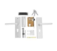 Gucagle Poignée de porte Levier de porte droit Poignée de porte intérieure Levier de porte de passage Alliage d'aluminium solide Résistant aux chocs Installation facile Style moderne avec