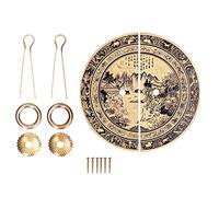 Gucagle Poignées de tiroir en laiton antique Matériel de meubles de style chinois original Anneaux de traction Poignées de porte d'armoire pour armoires bibliothèques 11 cm 4,3 pouces 2