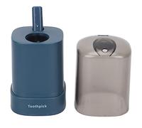 Gucagle Porte-cure-dents automatique à ouverture automatique, distributeur de cure-dents détachable, épais, durable, conception de presse hygiénique pour restaurants, cuisine, plastique (Bleue)