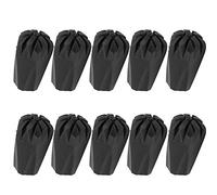 Gucagle Protecteurs de Pointe de Bâton de Marche 10 Pièces Couvre-Pieds en Caoutchouc Durable pour Bâtons de Randonnée Accessoires de Trekking Ciment Routes Humides Noir 11mm 38mm