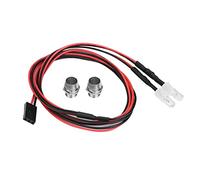 Gucagle RC Car LED Light Haute Performance 5mm Phares Éclairage Avancé pour 1/10 Modèle Drift Cars Durable Caoutchouc Plastique 2PCS Blanc Bleu Rouge Couleurs (Lumière Blanche n ° 9)