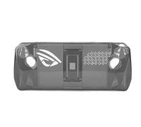 Gucagle Rog Ally Clear Case Antichoc TPU Housse de Protection avec Support pour ROG Ally Handheld 2023 Transparent Design Ergonomique Antidérapant Console de Jeu (Noir Transparent)