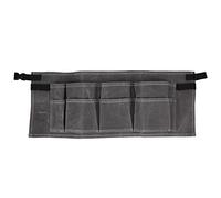 Gucagle Sac de taille à outils multifonctionnel, robuste, imperméable, toile de cire humide, multi-poches, jardinage, travail du bois, sac de ceinture gris 25,2 pouces