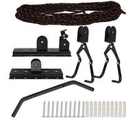 Gucagle Support de Plafond pour vélo, Support de Rangement pour vélo, Crochet Mural pour palan de Toit, Support de poulie, Gain de Place, Organisateur de Garage Robuste pour vélos,