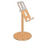 Gucagle Support Universel pour téléphone Portable, Angle de Hauteur réglable, Base en Alliage d'aluminium pour Bureau, Maison, Or, Argent, Rose, Or, Noir, Rouge (Dorée)