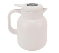 Gucagle Théière isolée sous vide avec infuseur 1500 ml à affichage numérique en acier inoxydable Pot de rétention chaud-froid pour café, thé, lait, boisson, usage domestique ou au bureau (Blanche)