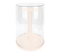 Gucagle Vitrine Transparente rotative pour poupée, boîte de Rangement Transparente rotative à 360 degrés pour Collection de poupées, vitrine de Protection, matériau ABS 22x29x18cm (Blanc crème)