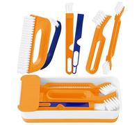 Gucass 7 en 1 Ensemble de Brosses Joints, Brosse Nettoyage Joint Carrelage Kit de Brosse, Crevice Cleaning Brush pour Coulis de Carrelage, pour Salle de Bain Cuisine Sol Ménage(Jaune)