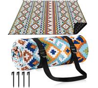 Gucass Couverture de Pique-Nique Boho, 200 x 200 cm Tapis de Pique-Nique Imperméable Lavable, Tapis de Picnic sans Sable, Pliable Portable Couverture de Plage pour Camping, BBQ, Jardin, Voyage