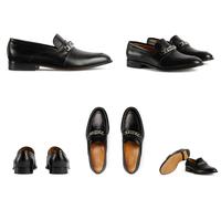 GUCCI Chaîne Slip-On Mocassins Derby Chaussures 41