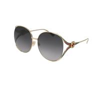 Gucci GG 0225S 001, Lunettes de soleil, Ronde, Femme, Doré