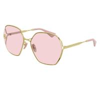 Gucci Femme GG0818SA 003 Lunettes de soleil Métal Or Rose Géométrique Normale