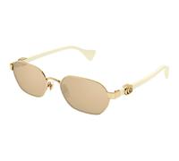 Gucci Femme GG1593S 002 Lunettes de soleil Métal Or Rose Ronde
