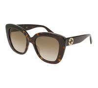 Gucci Femme Gucci GG0327S 002 Lunettes de soleil Plastique Havane Marron Cat Eye Normale