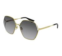 Gucci Femme Gucci GG0818SA 001 Lunettes de soleil Métal Or Gris Géométrique Normale Ombré