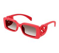 Gucci Femme Gucci GG1325S 005 Lunettes de soleil Plastique Rouge Marron Carré Ombré