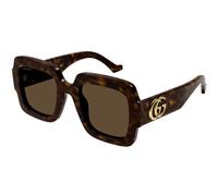 Gucci Femme Gucci GG1547S 002 Lunettes de soleil Acétate Havane Marron Carré
