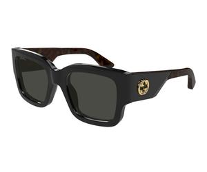Gucci Femme Gucci GG1663S 001 Lunettes de soleil Acétate Noir Gris Carré