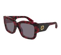 Gucci Femme Gucci GG1663S 003 Lunettes de soleil Acétate Havane Violet Carré