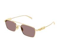 Gucci Femme Gucci GG1804S 003 Lunettes de soleil Métal Or Marron Carré