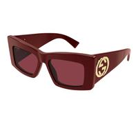 Gucci Femme Gucci GG1842S 005 Lunettes de soleil Acétate Bordeaux Rouge Papillon