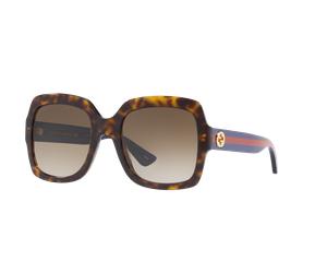 Gucci Femme Sunglass GG0036SN - Couleur du Monture: Brun, Couleur de Lentille: Bleu