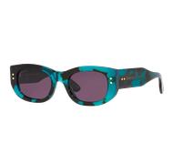 Gucci Femme Sunglass GG1215S - Couleur du Monture: Turquoise, Couleur de Lentille: Violet