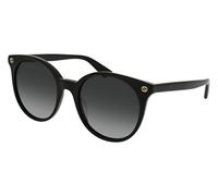Gucci Femme GG0091S 001 Lunettes de soleil Plastique Noir Gris Ronde