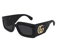 GUCCI GG0811S Lunettes pour femme Noir/gris Taille 53, Noir-noir-gris, 53