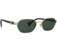 Gucci Femme Gucci GG1593S 001 Lunettes de soleil Métal Or Gris Ronde