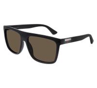 Gucci Homme Gucci GG0748S 002 Lunettes de soleil Injecté Noir Marron Carré Normale