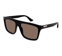 Gucci Homme Gucci GG0748S 005 Lunettes de soleil Injecté Noir Marron Carré