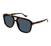 Gucci Homme Gucci GG1494S 002 Lunettes de soleil Acétate Havane Bleu Pilote